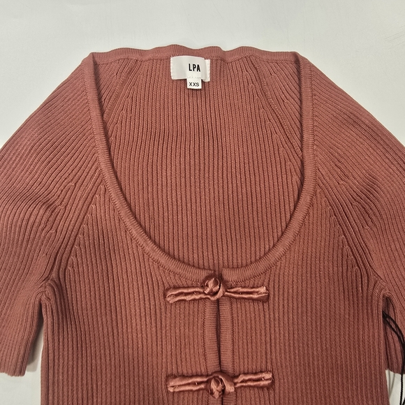 LPA Briony Mini Cardigan in Rose Mauve - Picture 4 of 8